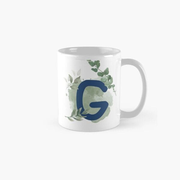 taza con iniciales